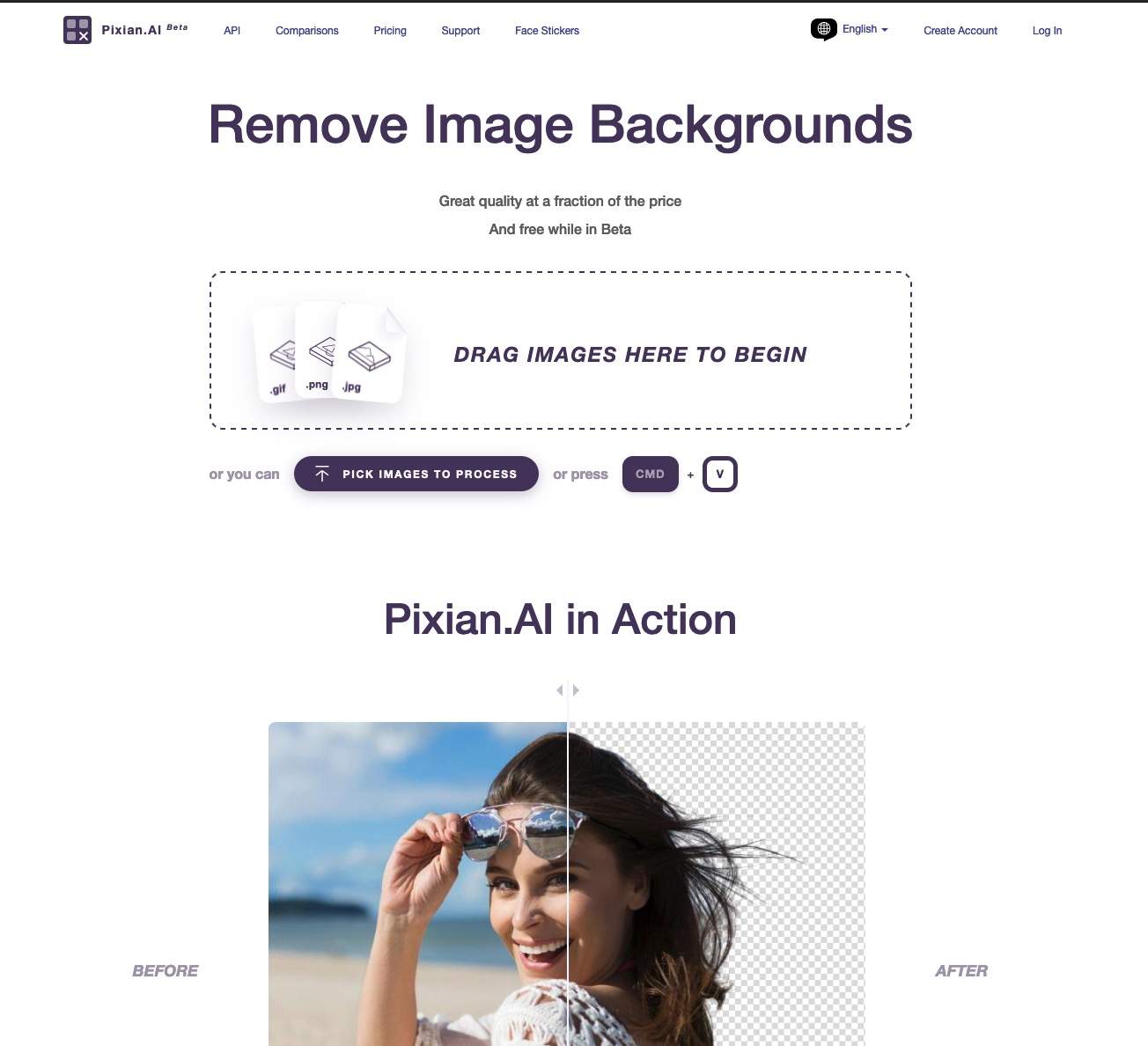 刪除背景工具Pixian 摳圖