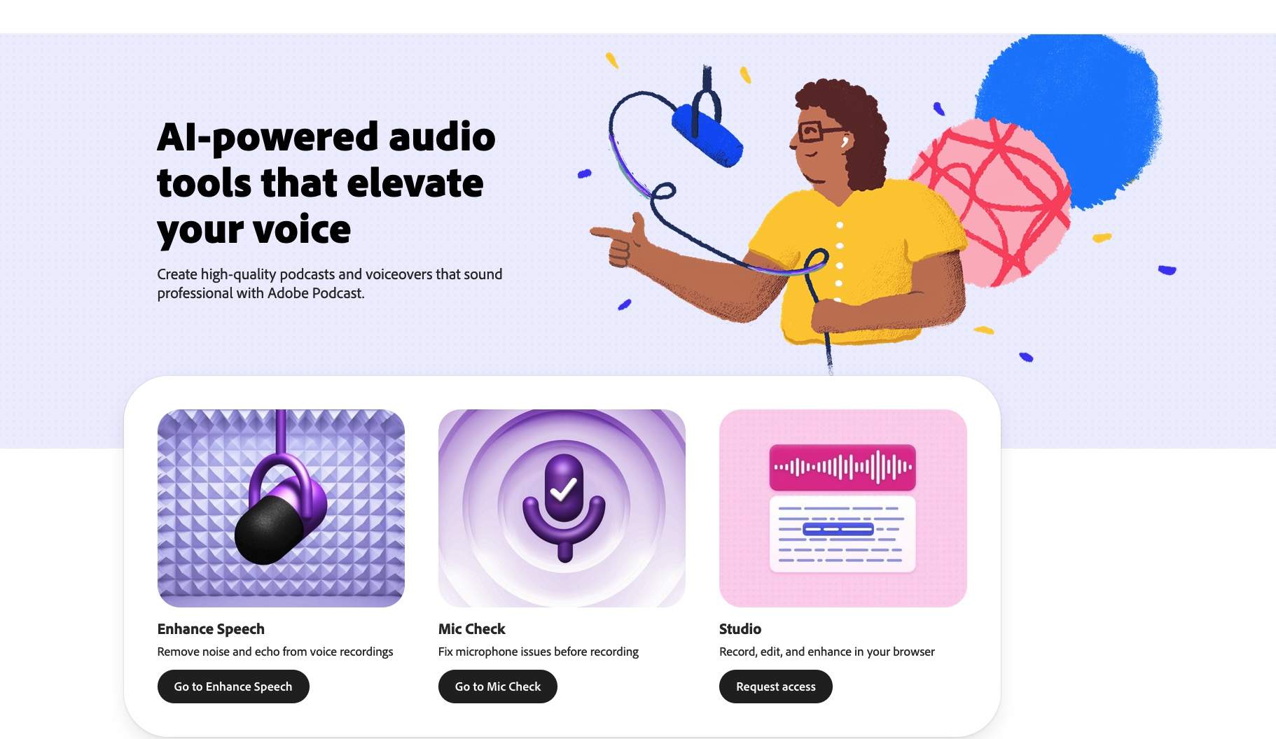 Adobe Podcast：AI驱动的音频降噪与编辑利器