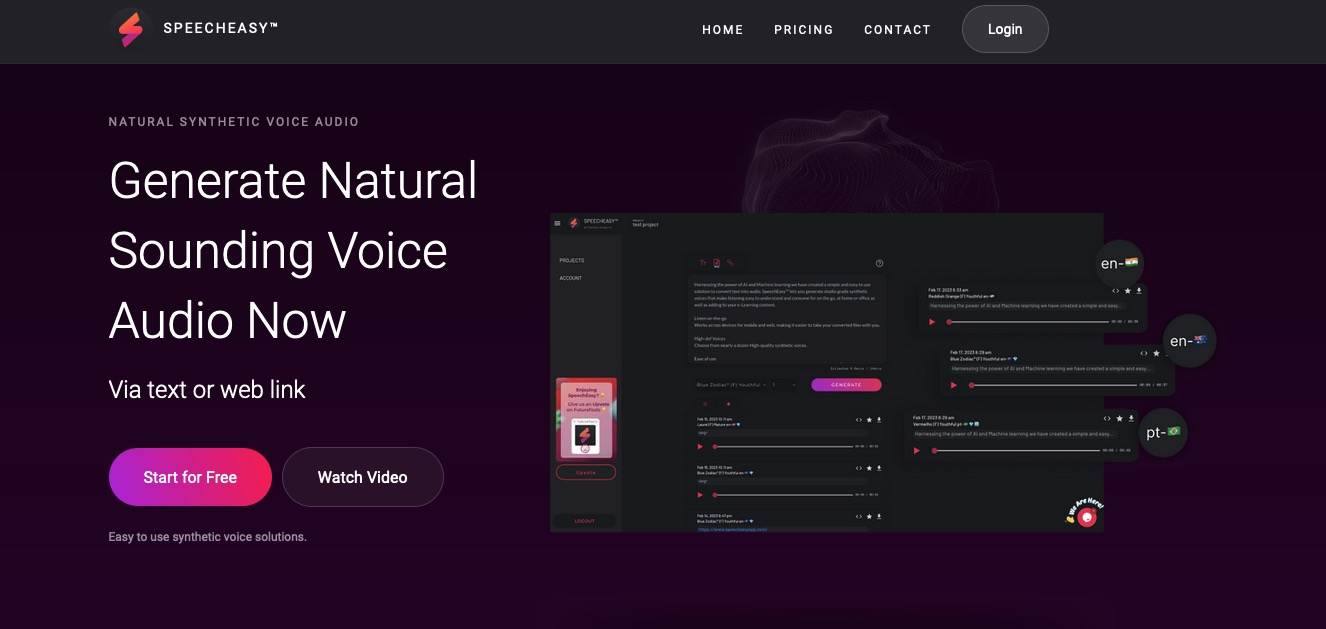 SpeechEasy：将文本转化为自然语音的高效AI语音合成工具