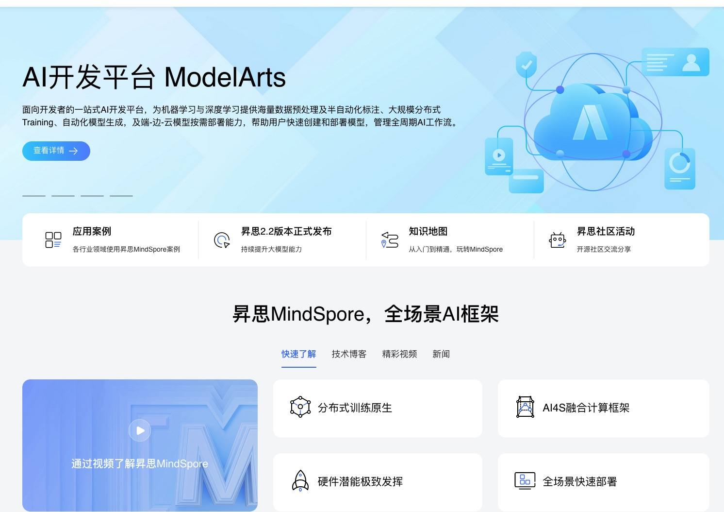 MindSpore官网：华为自研全场景深度学习框架