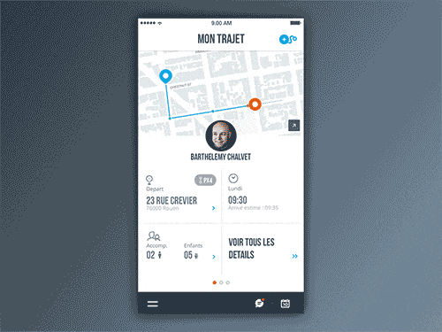 New App Menu Interaction by Barthelemy Chalvet