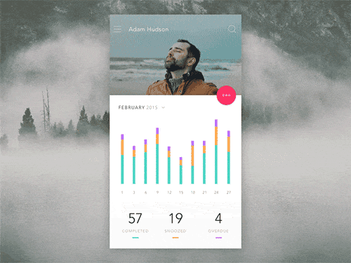 Profile Screen Animation by Anton Aheichanka