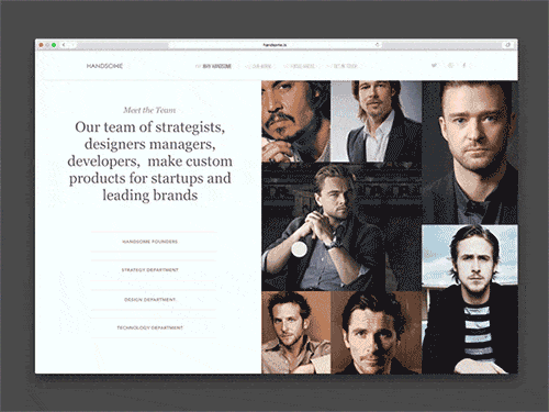 Handsome Site Team Page by Sam Thibault