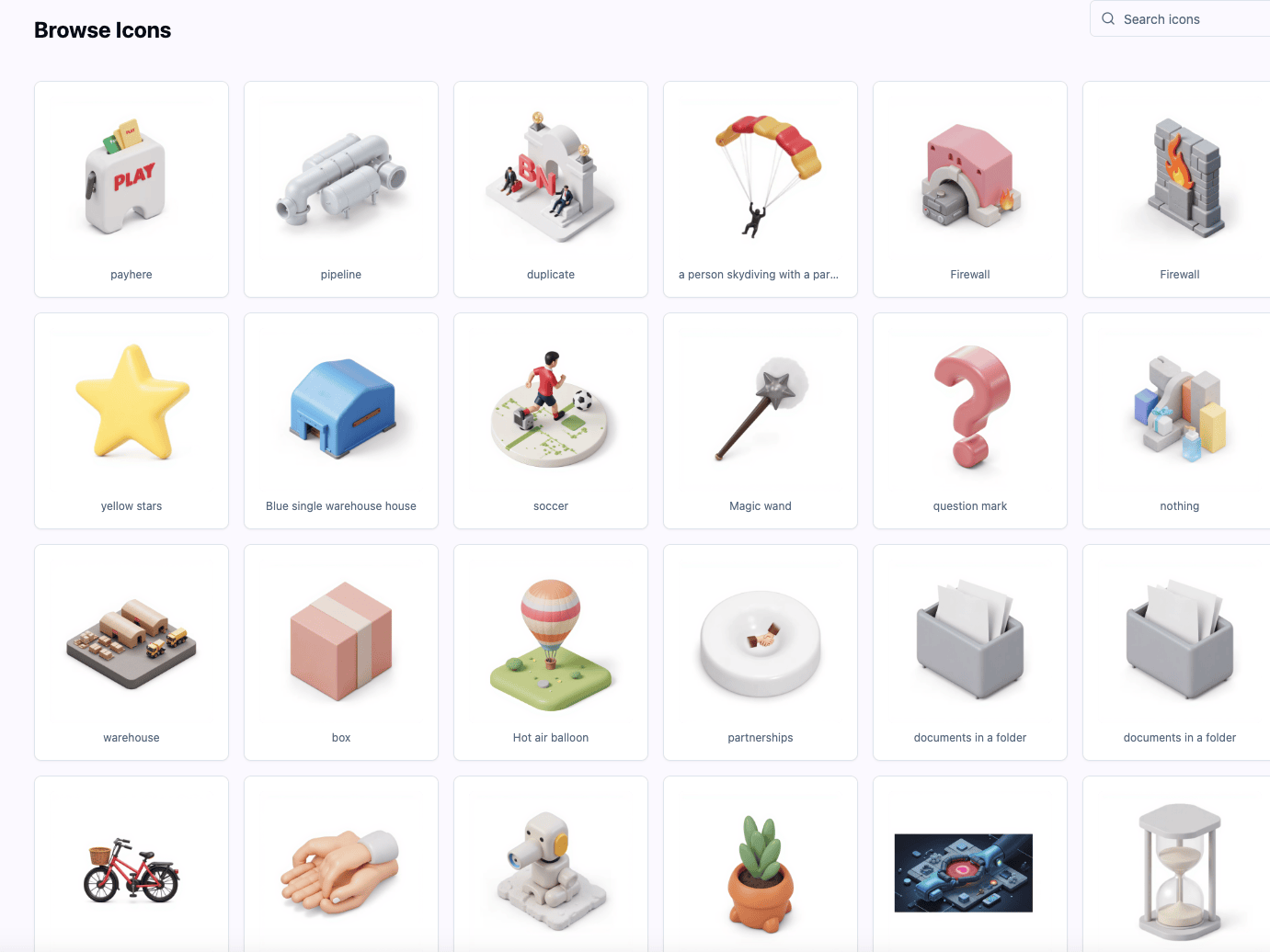 Airbnb风格AI图标生成平台Bnb Icons，2.5D等轴测设计神器推荐