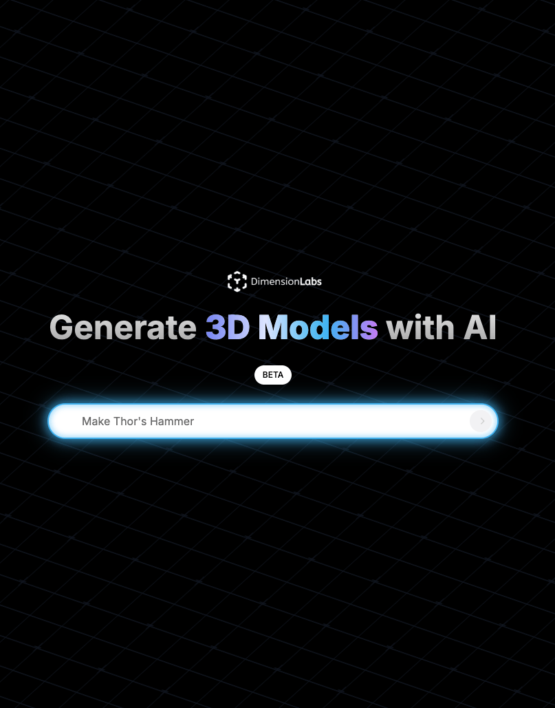 Dimension Labs免费AI平台，快速生成3D模型素材