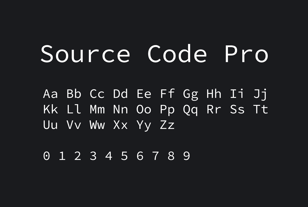 开源字体 | 免费商用英文等宽编程字体 Source Code Pro 免费下载