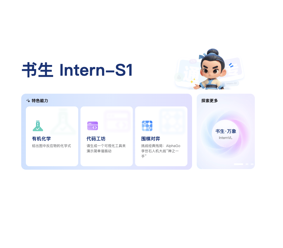 上海AI實驗室開源發(fā)布“書生”科學多模態(tài)大模型Intern-S1