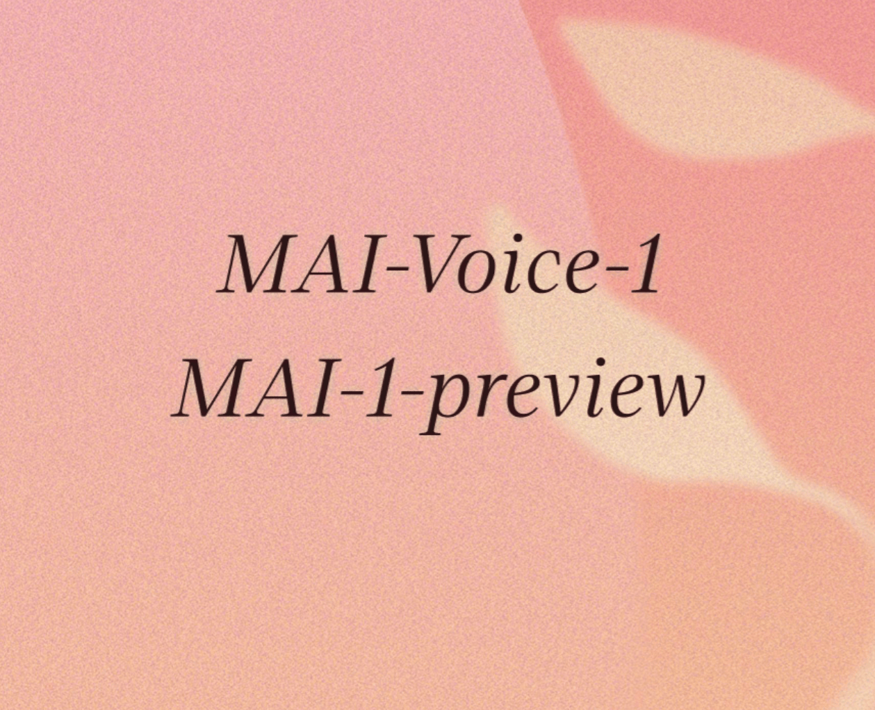 微軟發(fā)布首款自家研發(fā)AI模型MAI-Voice-1和MAI-1-preview，與OpenAI競爭