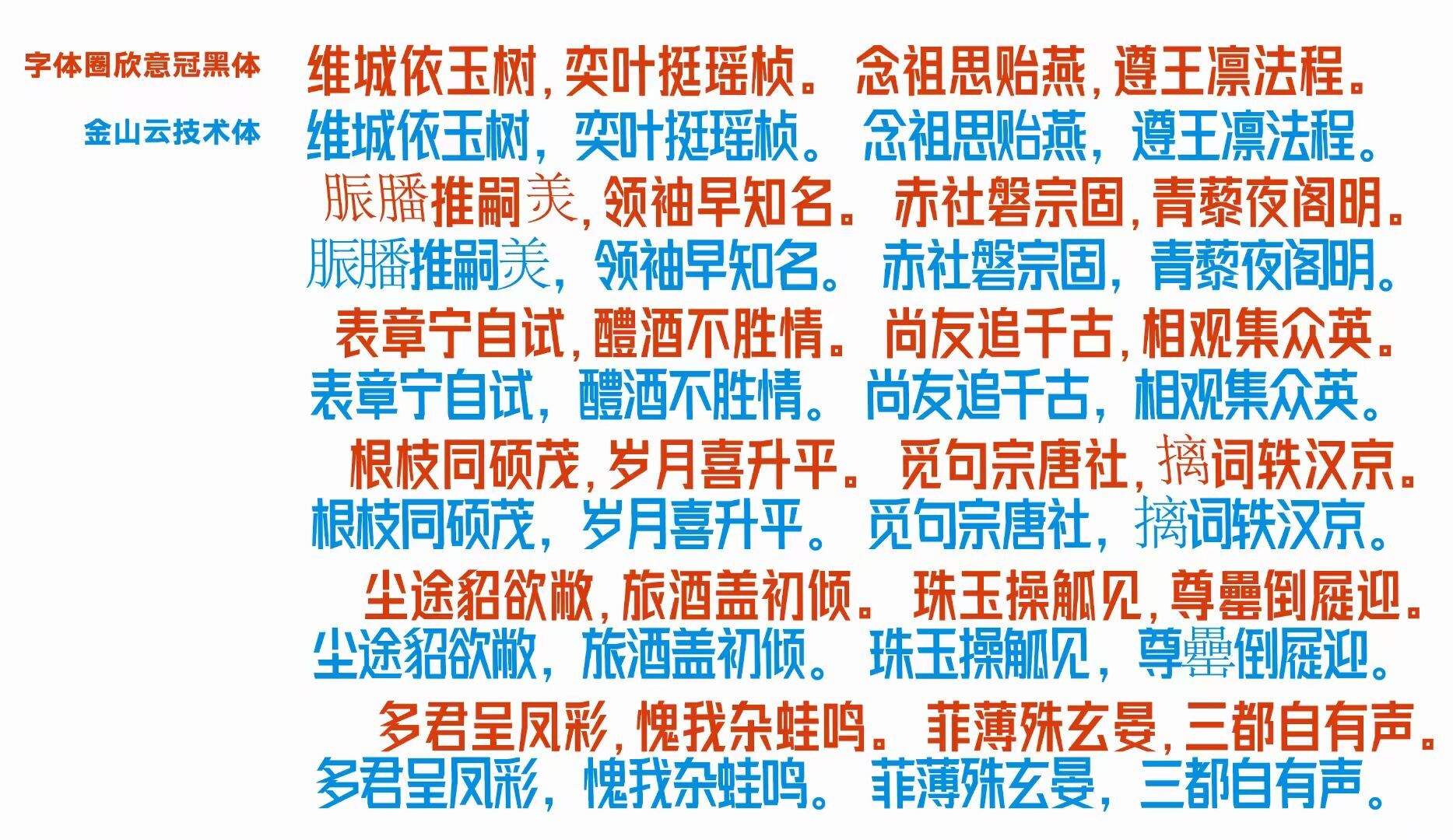 金山云技术体 | 免费商用中文字体下载
