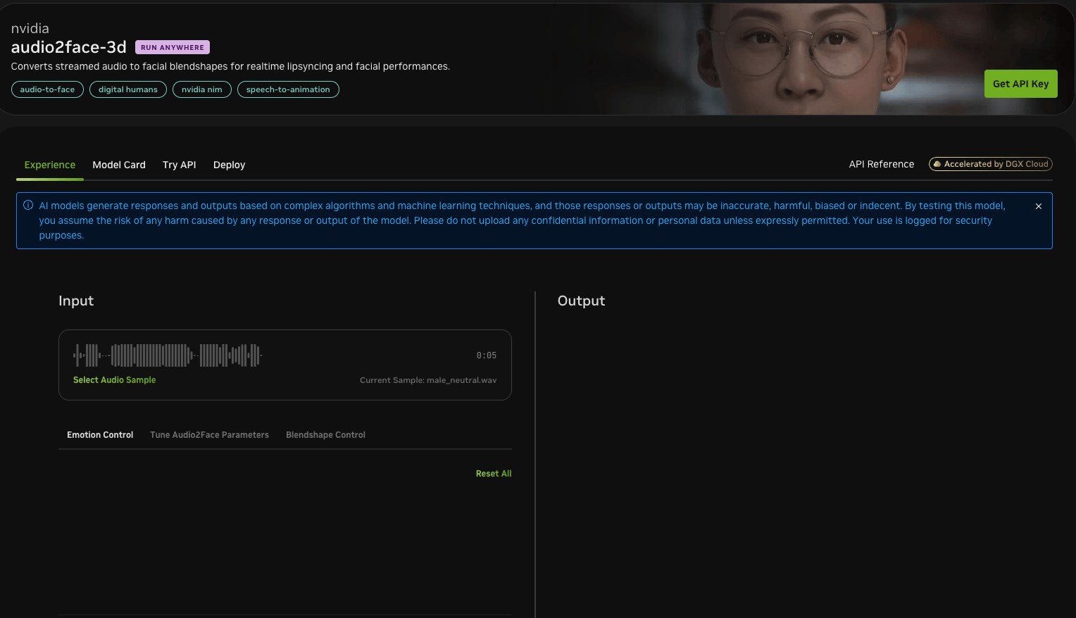 英伟达开源Audio2Face模型：AI驱动实时面部动画生成，提升虚拟角色真实感