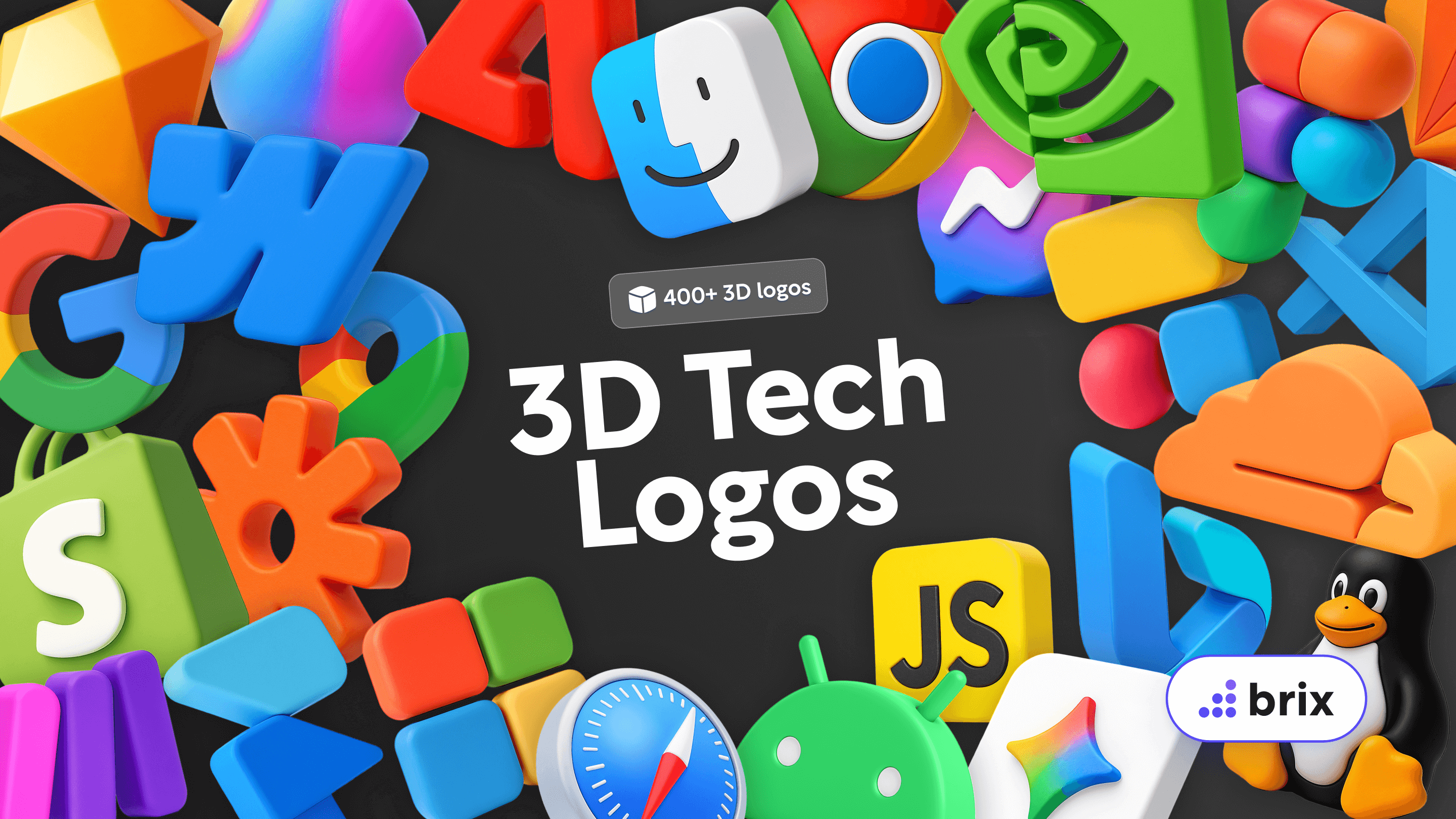 探索3D风格LOGO图标合集！科技与软件类设计的完美结合