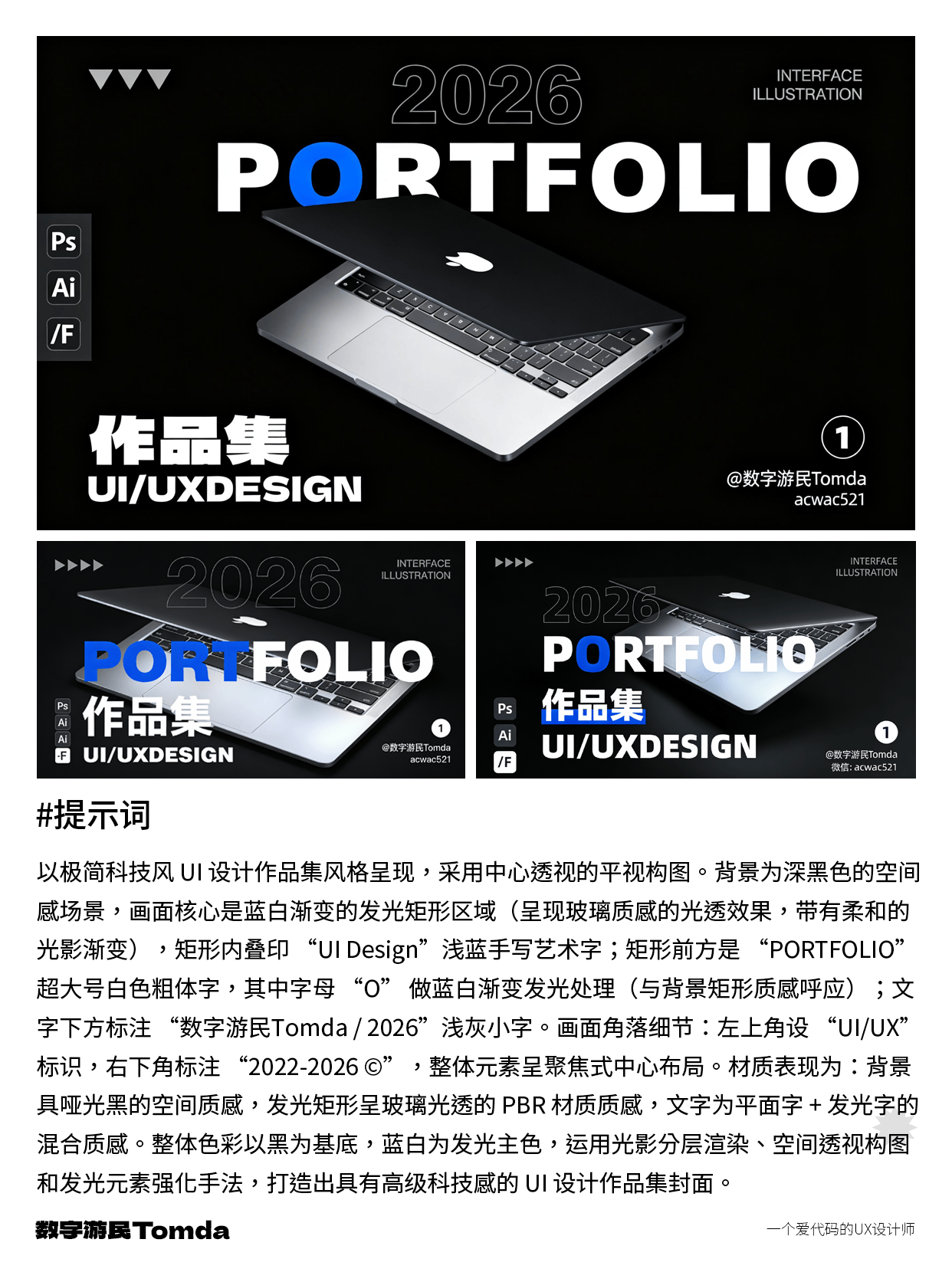 设计作品集封面不用愁，AI帮你高效搞定！