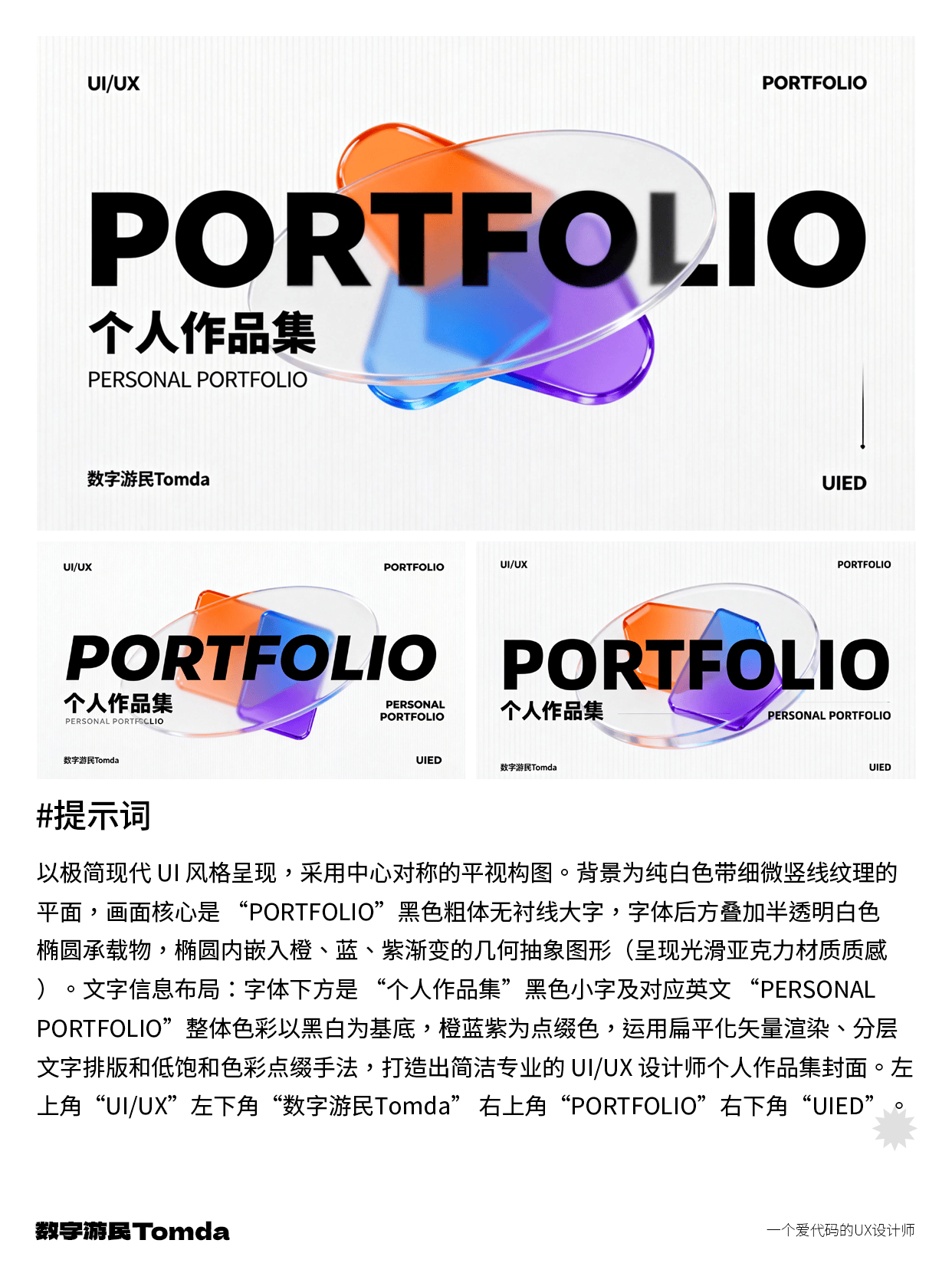 设计作品集封面不用愁，AI帮你高效搞定！