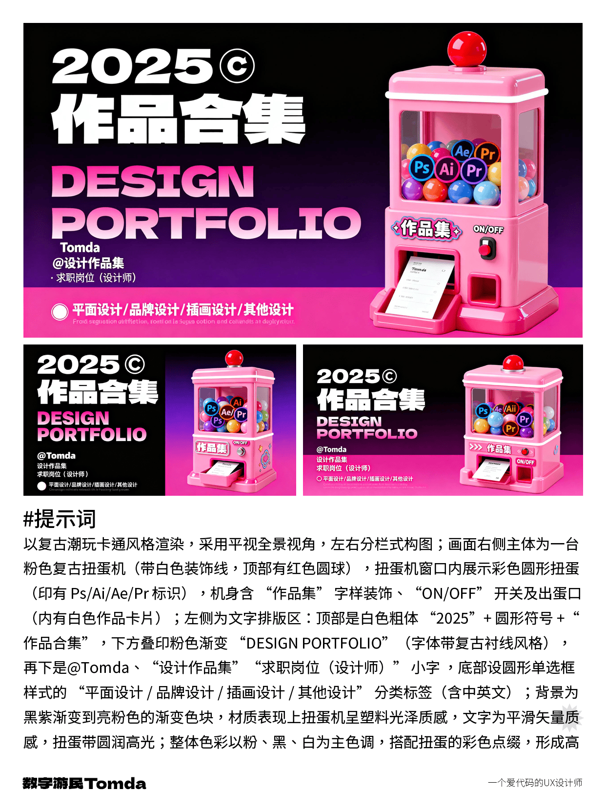 设计作品集封面不用愁，AI帮你高效搞定！