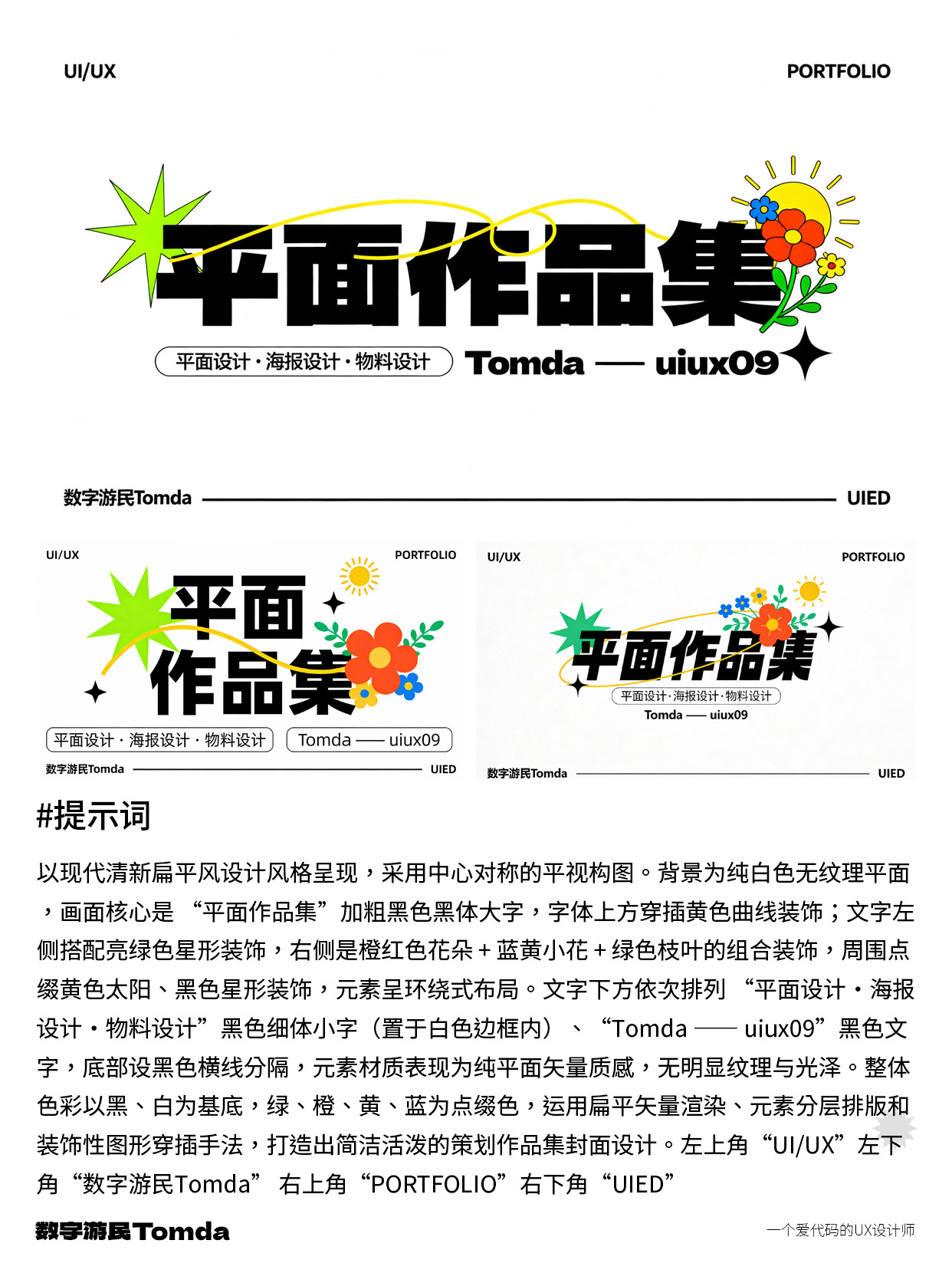 设计作品集封面不用愁，AI帮你高效搞定！