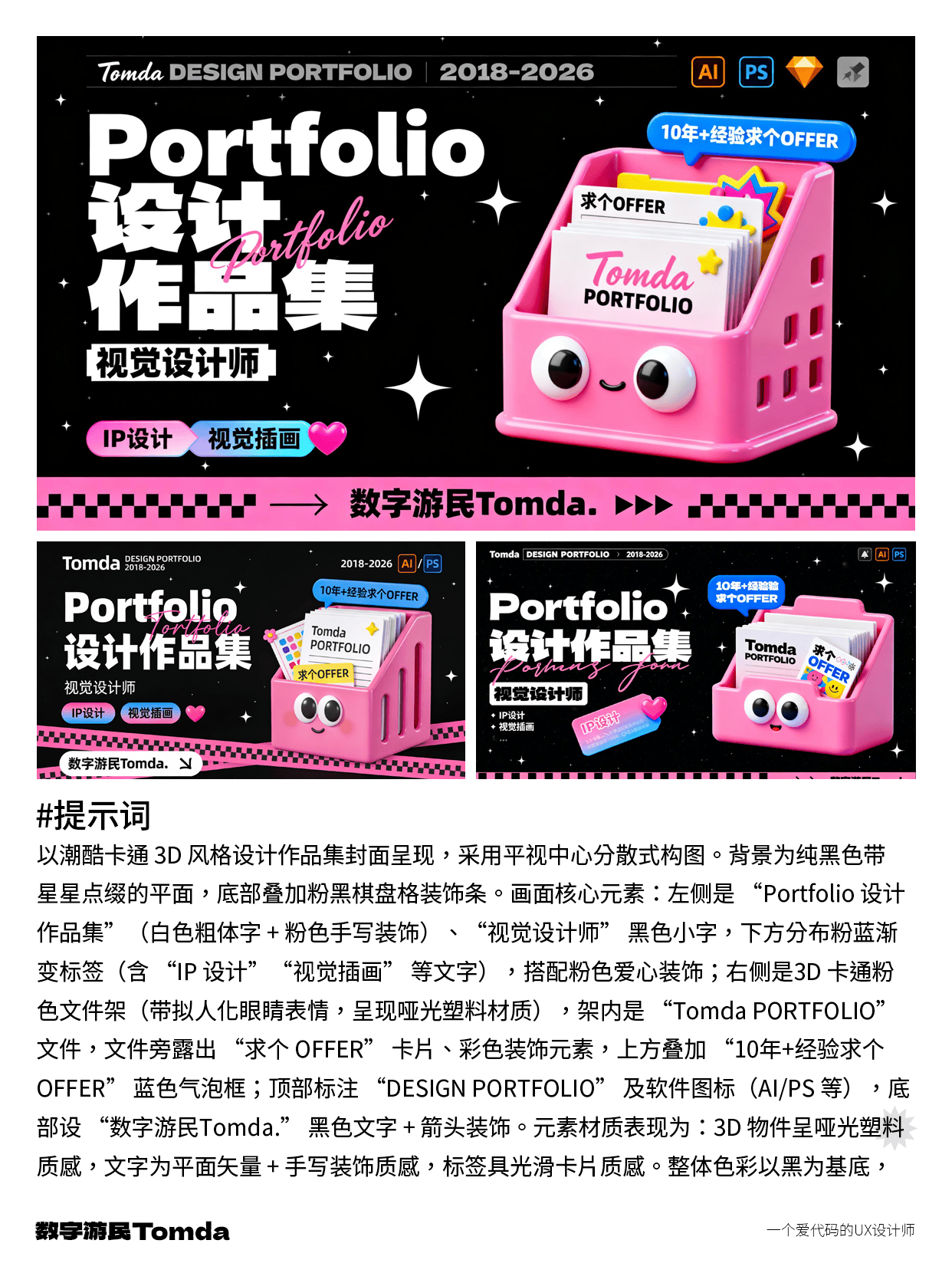 设计作品集封面不用愁，AI帮你高效搞定！