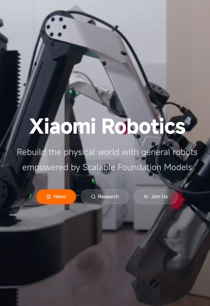 小米发布Xiaomi-Robotics-1具身智能基底模型：10万小时真实数据探索物理AI Scaling效应